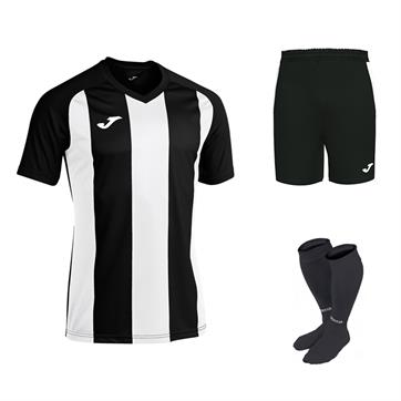 Joma Pisa II Short Sleeve Kit Set - Black/White