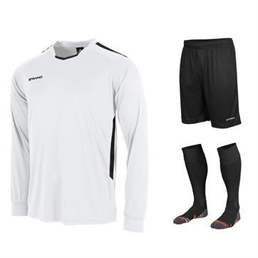 Stanno First Full Kit Bundle of 10 (Long Sleeve) - White/Black