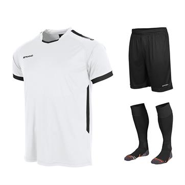 Stanno First Full Kit Bundle of 10 (Short Sleeve) - White/Black