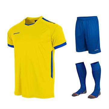 Stanno First Full Kit Bundle of 10 (Short Sleeve) - Yellow/Royal