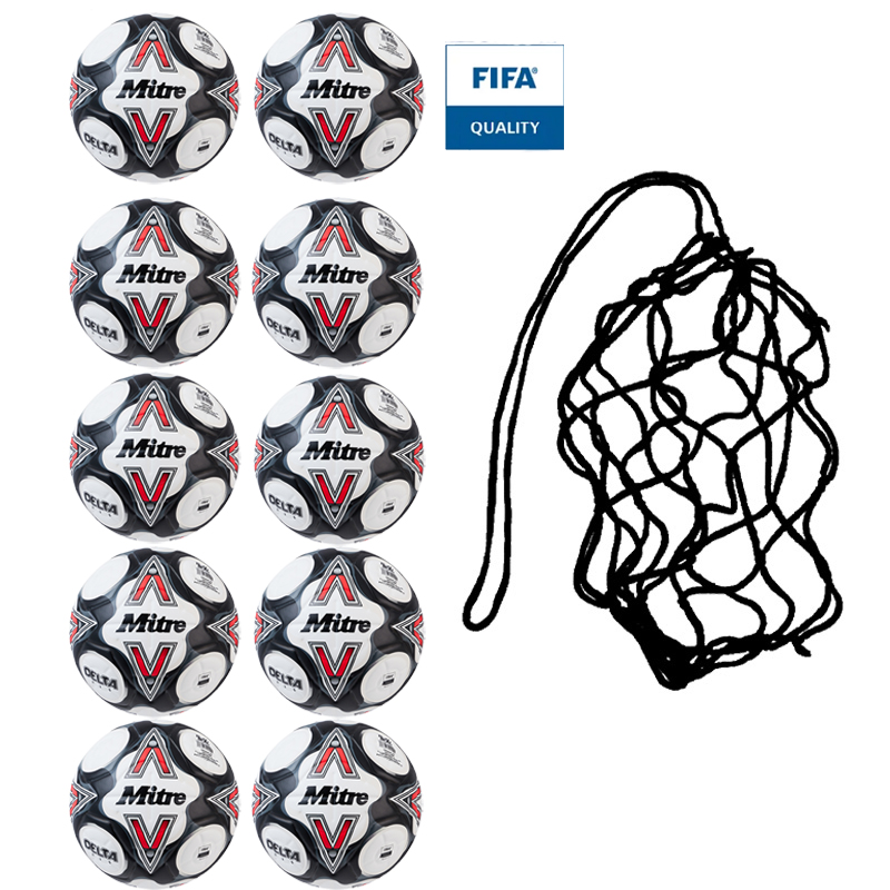 Net of 10 Mitre Delta Evo FIFA Quality Match Football (5)