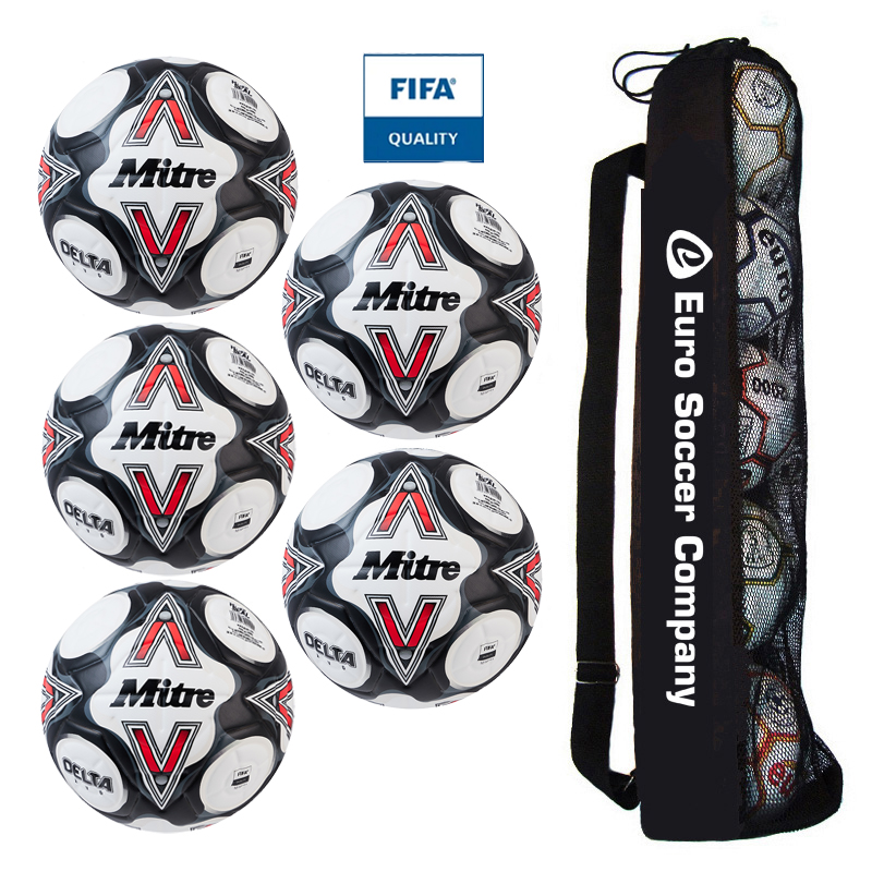 Tube of 5 Mitre Delta Evo FIFA Quality Match Football (5)