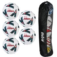Tube of 5 Mitre Delta FA Cup Replica Footballs (Size 4,5)