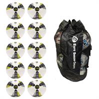 Ball Sack of 10 iPro Sonic High Performance Training Football (Sizes 3,4,5)