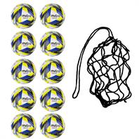 Net of 10 Mitre Ultimatch Plus Hyperseam Match Footballs (3,4,5)
