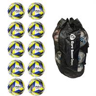 Ball Sack of 10 Mitre Ultimatch Plus Hyperseam Match Footballs (3,4,5)