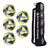 Tube of 5 Mitre Ultimatch Plus Hyperseam Match Footballs (3,4,5)