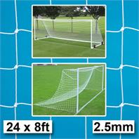 Harrod 2.5mm Socketed & Freestanding Steel Goal Post Nets (PAIR) (24 x 8ft)