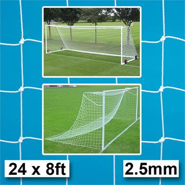 Harrod 2.5mm Socketed & Freestanding Steel Goal Post Nets (PAIR) (24 x 8ft)
