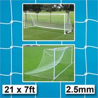 Harrod 2.5mm Continental Goal Nets (PAIR) (21 x 7ft) for Socketed & Steel Freestanding Goals