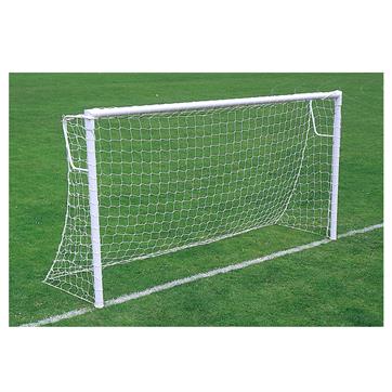 Harrod Socketed Super Heavyweight 76mm Steel Round Goal Posts (PAIR) (12 x 6) - With Locking Posts