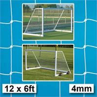 Harrod 4mm Aluminium Portagoal & Weighted Portable Goal Nets (PAIR) (12 x 6ft) (3.66m x 1.83m)