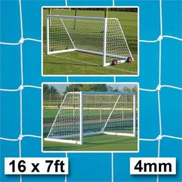 Harrod 4mm Aluminium Portagoal & Weighted Portagoal Nets (PAIR) (16 x 7ft) (4.88m x 2.13m)