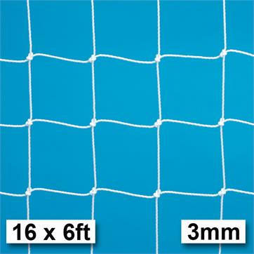 Harrod 3mm Socketed, Aluminium Freestanding & Fence Folding Heavy Duty Goal Nets (Pair) (16 x 6ft)