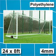Harrod 4mm Polyethylene Integral Weighted  Goal Nets with 2.13m Runback (PAIR) (24 x 8ft)