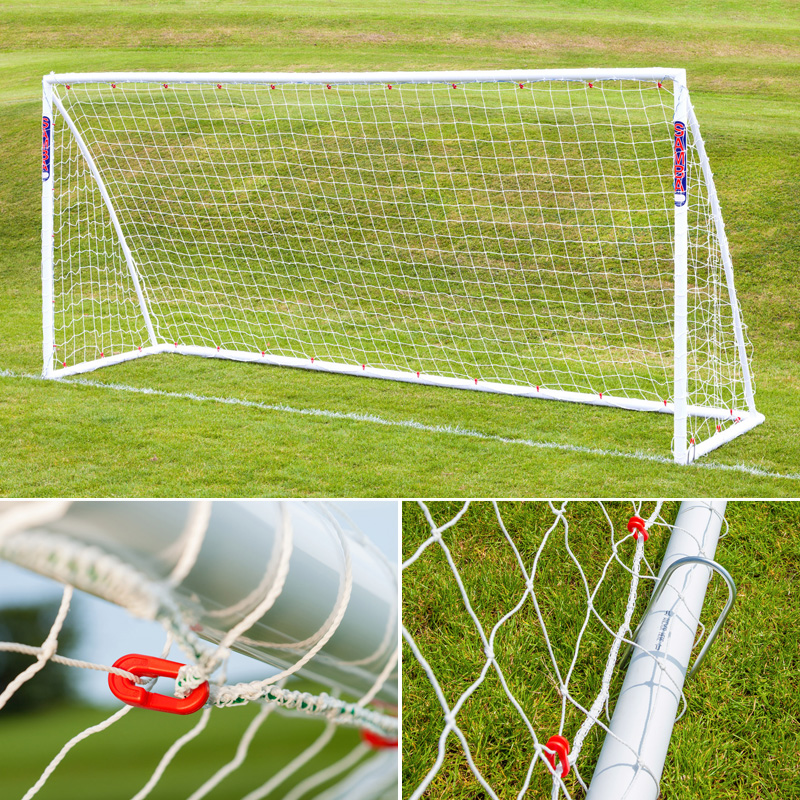 PhilMat 8x4ft Soccer Goal Post Nets 2.4x1.2m for Poly Samba Junior Sport Match 