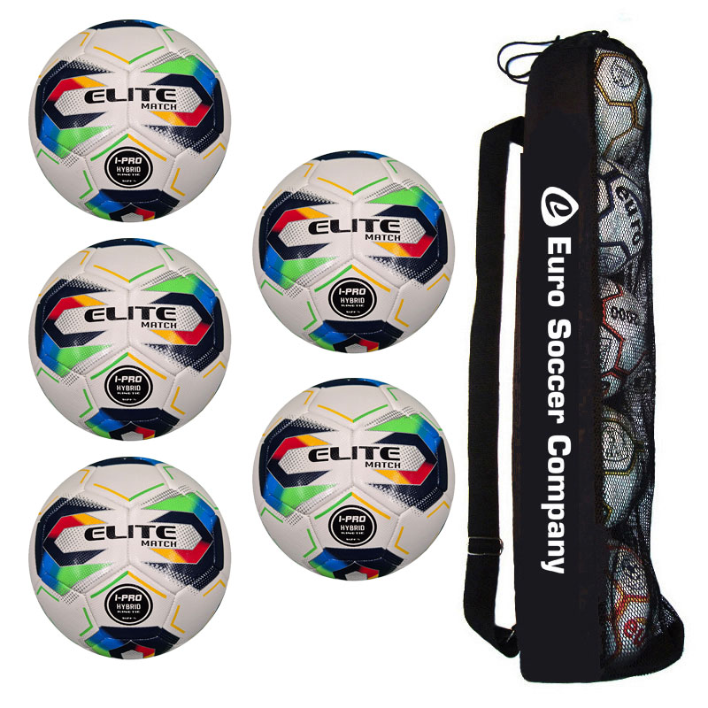 Tube of 5 iPro Hybrid Elite Match Football (Sizes 3,4,5)