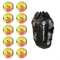 Ball Sack of 10 Puma Premier League Replica FLUO Training Ball *NEW 25/26 (Sizes 3,4,5)