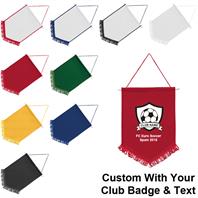 Club Pennants with Printed Logos (Pack of 10)