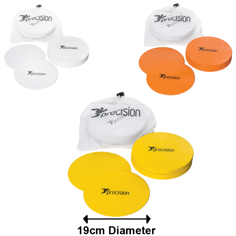 Precision Medium Round Rubber Marker Football Sports Discs Multi Set Of 20 