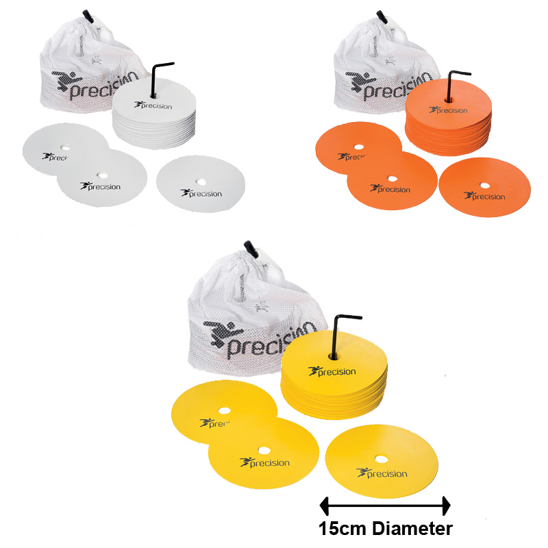 Precision Flat Rubber Marker Discs - (Medium 15cm) (Set of 20)